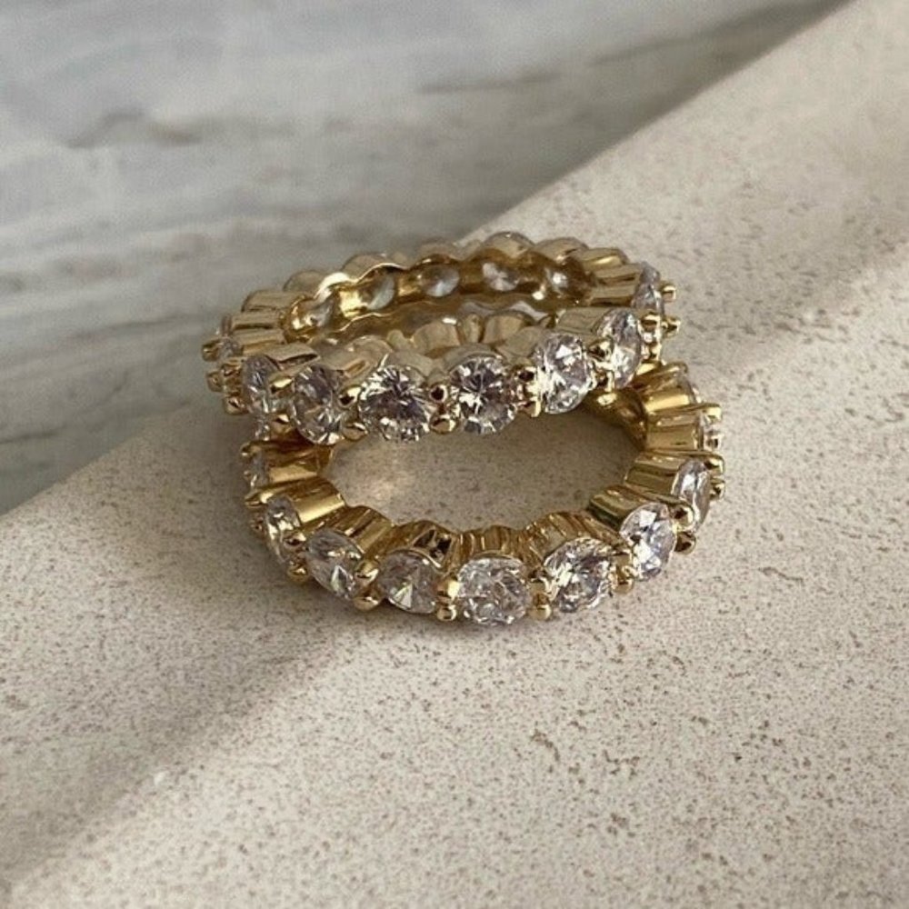 Eternity Ring  Gold Color size 7
